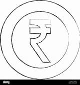 Indian Rupee Currency Coin Money Alamy Stock Coins sketch template