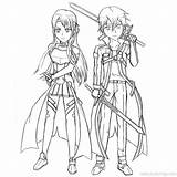 Sword Kirito Asuna Xcolorings sketch template