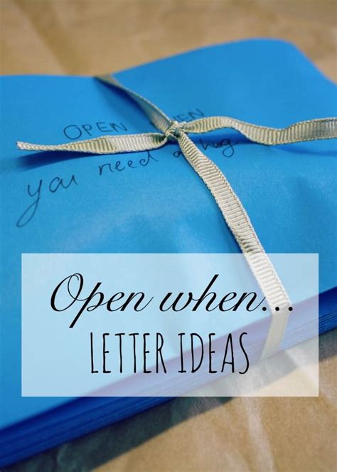 12 Open When Letter Ideas For Friends Things To