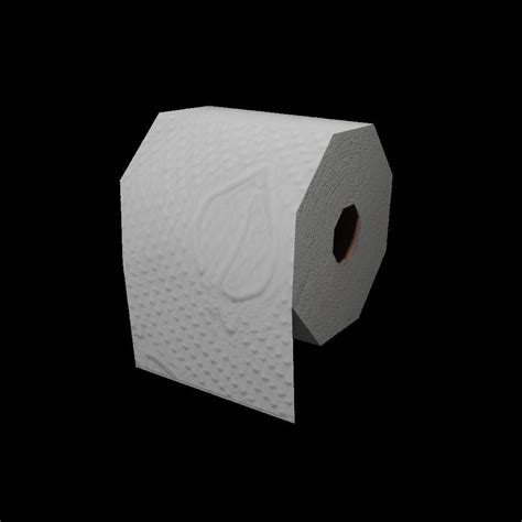 poly toilet paper roll uv unwrapped   model