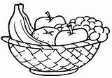 Fruit Bowl Coloring Pages Print sketch template