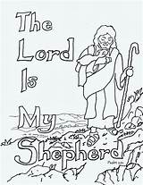 Coloring Shepherd Lord Pages Kids Good Jesus Psalm 23 Printable Bible Sheets Clip Clipart David School Mr Adron Coloringpagesbymradron Sunday sketch template