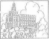 Temple Coloring Lds Drawing Salt Lake Temples Pages Getdrawings Getcolorings Primary sketch template