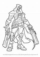 Overwatch Reaper Xcolorings Lucio Symmetra Bastion Faucheur sketch template