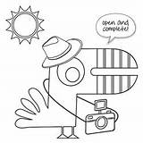 Yoobi Coloring Pages Activity Sheets Fun Summer sketch template
