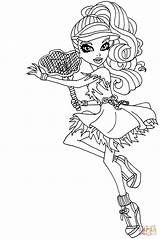 Coloring Spectra Vondergeist Ghoul Sports Pages Monster High sketch template