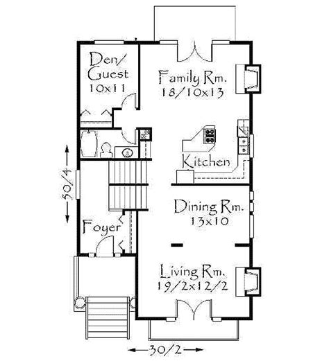 plan ms narrow uphill lot  images narrow lot house plans floor plans house plans
