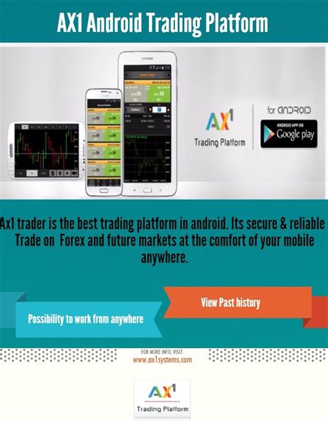 Ax1 Android Trading Platform To Access Your Trading Account And Trade