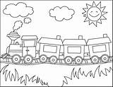 Train Pages Coloring Caboose Getcolorings sketch template