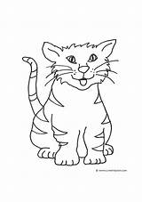 Cat Coloring Pages Tongue Small Drawing Simple Print Happy Color Printable Getdrawings Kitten Getcolorings Clipartqueen Grumpy sketch template