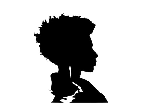 premium vector black woman silhouette print vector illustration