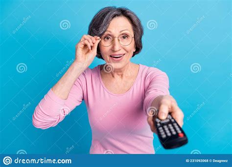 Photo Of Happy Excited Cheerful Good Mood Mature Woman In Glasses