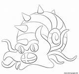 Pokemon Omastar Coloring Pages Color Printable Print Oddish Drawing sketch template