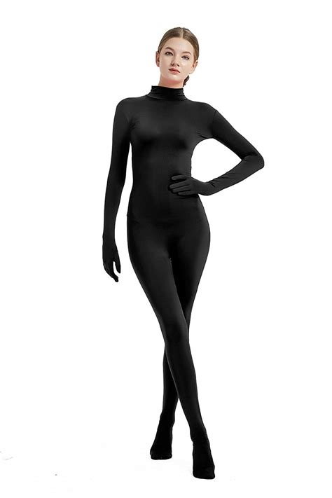 amazoncom full bodysuit womens costume  hood lycra spandex zentai unitard body suit