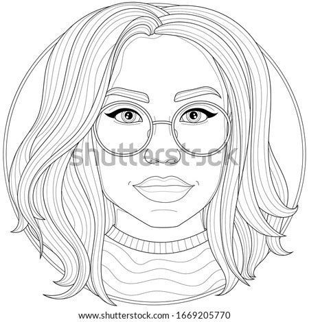 realistic coloring pages  girls faces pic bleep
