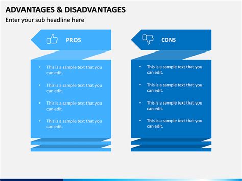 advantages disadvantages powerpoint template ppt slides