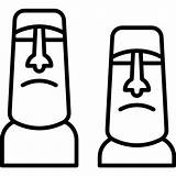 Easter Moais Statues Pascua Moai Icono Gratuito Designlooter sketch template