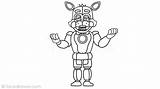Foxy Funtime Fnaf Sister Location Coloring Pages Draw Nights Five Step Easy Print Freddys Freddy Drawing Facedrawer Learn Colouring Template sketch template