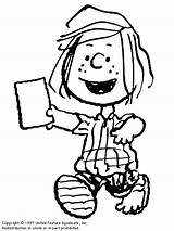 Patty Peppermint Coloring Pages Template Snoopy sketch template