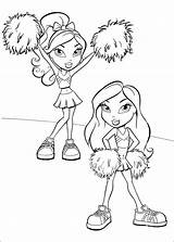 Coloring Bratz Drawings Cheerleaders sketch template