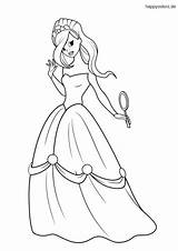 Prinzessin Prinzessinnen Malvorlage Happycolorz sketch template