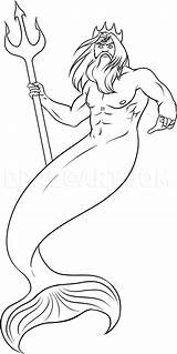 Poseidon Mythical Dragoart Dieux Grecs Beasts Goddesses Medusa Mythologie Grecque Drawingwow sketch template