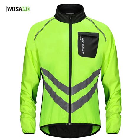 buy wosawe cycling wind jacket high visibility