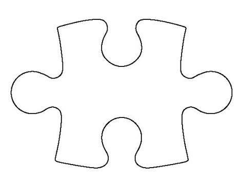 puzzle piece pattern   printable outline  crafts creating
