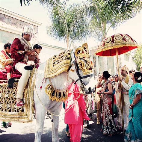 wedding barat  procession  groom   bride
