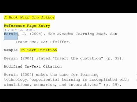 format  citation  book   author youtube