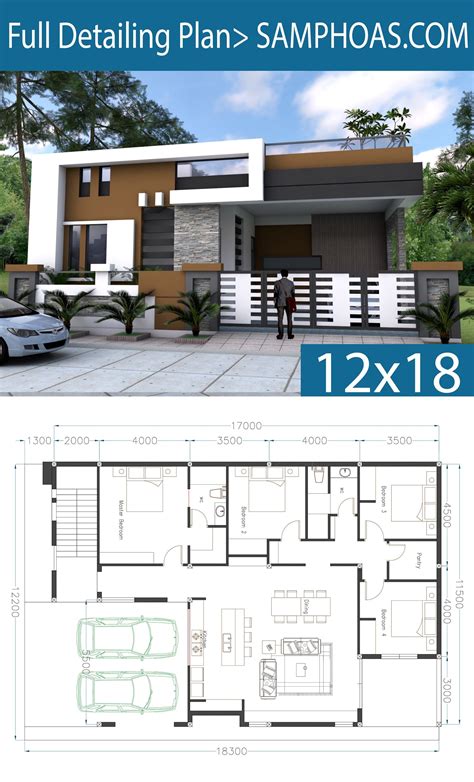story house plan  sketchup home design  villa  modeling  sam architect