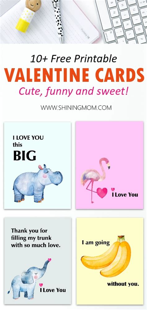printable valentine cards  super cute designs