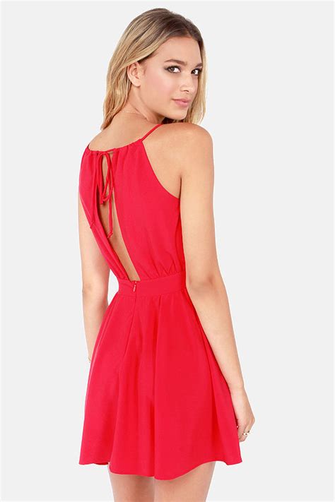 Lucy Love Penelope Dress Red Dress Backless Dress 75 00