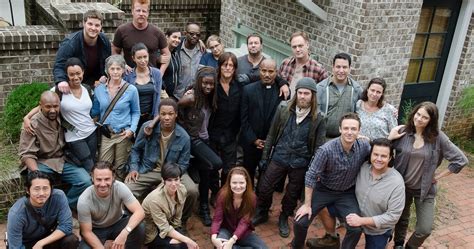 walking dead season  sets cast record   series regulars