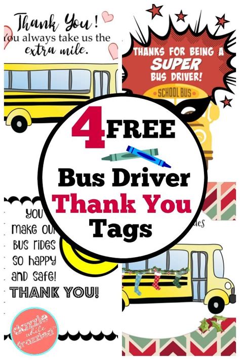 printable bus driver appreciation cards