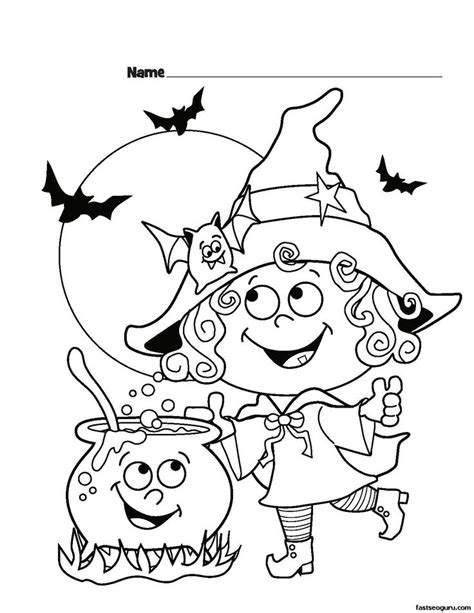 halloween coloring pages  preschoolers  large images