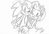 Sonamy Pages Deviantart Sonic Template Amy Coloring sketch template