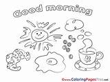 Morning Coloring Good Pages Coffee Sheet Cards Sheets Title sketch template