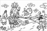 Pemandangan Mewarnai Hitam Squarepants Koki Anak Sketsa Ditiru Indah Kota Lukisan Contoh Animasi Pensil Krab sketch template