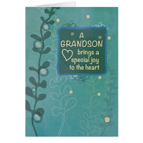 grandson religious birthday green hand drawn  card zazzle
