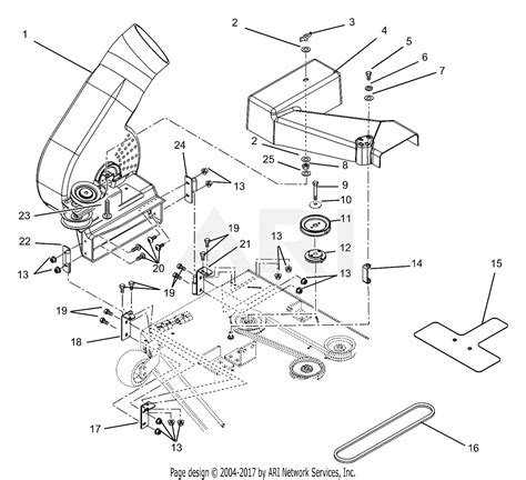 gravely   zt  bucket bagger parts diagram  blower assembly  mower deck