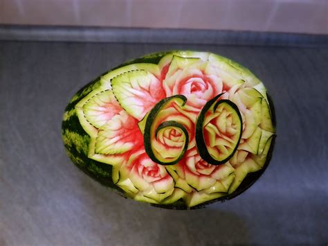 Watermelon Carving Birthday Inspiration Fruit Carving Food Carving