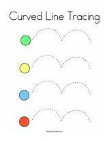 Coloring Curved Line Tracing Fun Pages School sketch template
