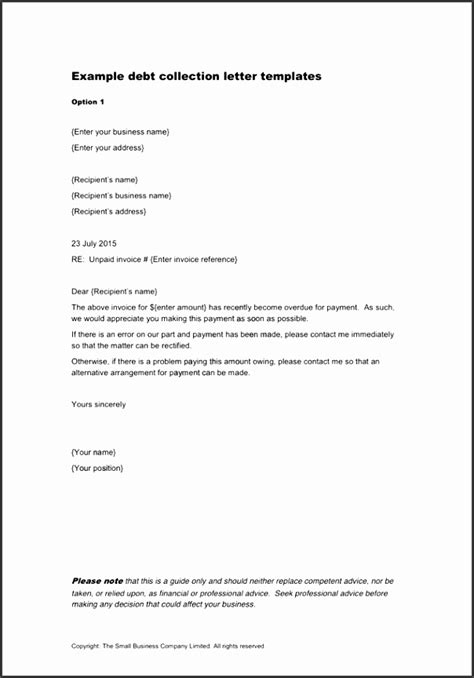 debt collection letters templates sampletemplatess sampletemplatess