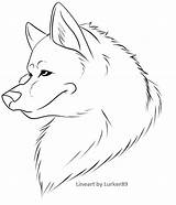 Wolf Lineart Head Deviantart sketch template