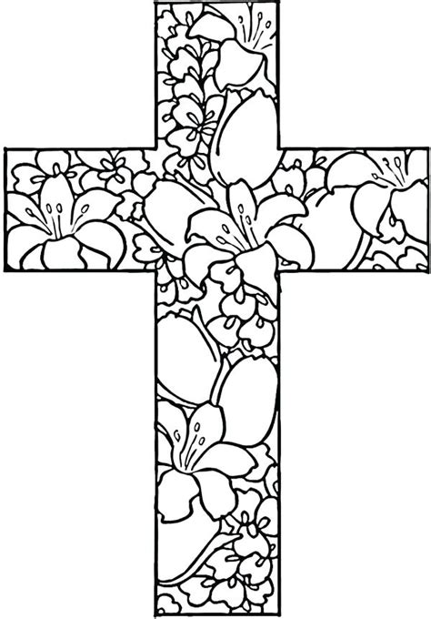 cross  roses coloring pages coloring pages