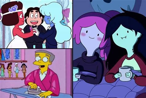lgbt cartoon characters — adventure time finale s gay kiss and more tvline