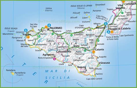 Printable Map Of Sicily