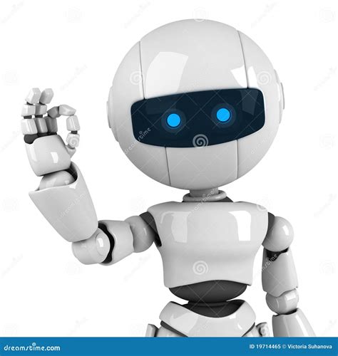 white robot show  royalty  stock photo image