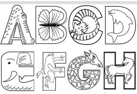 animal alphabet coloring pages printable alphabet coloring pages